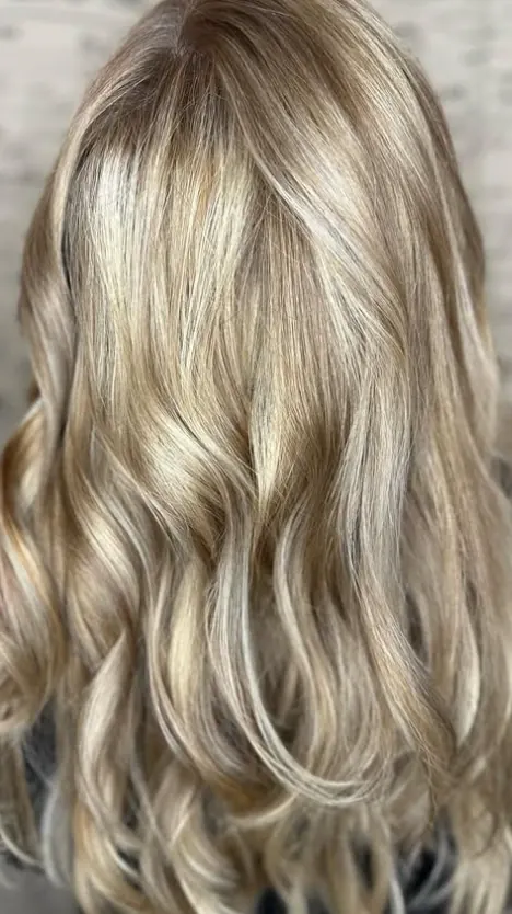 Dimensional balayage and blonde result